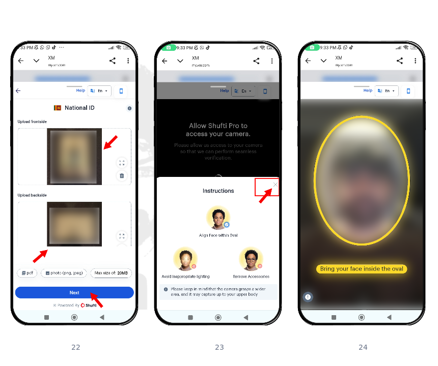 Step 8: Upload ID and take a selfie